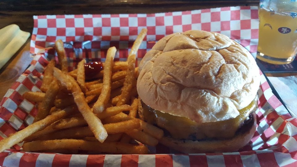 Burger menu with classic and specialty choices.