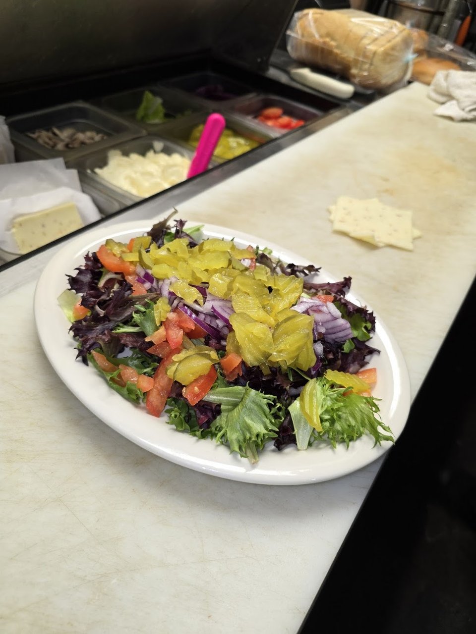 Simple bar menu with hearty burger selections.