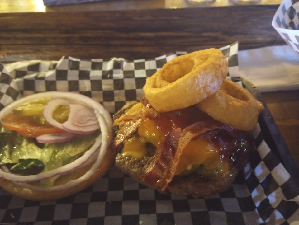 Burger menu with classic and specialty choices.